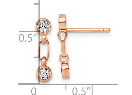 Sterling Silver Earrings Style QE17164RG - Classique Jewelry Inc.