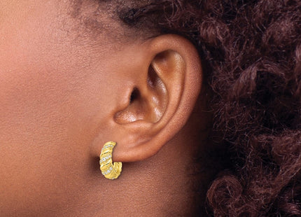 Sterling Silver Earrings Style QE17168GP - Classique Jewelry Inc.