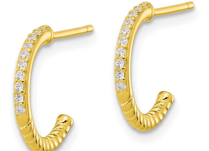 Sterling Silver Earrings Style QE17172GP - Classique Jewelry Inc.