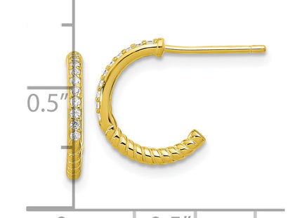 Sterling Silver Earrings Style QE17172GP - Classique Jewelry Inc.