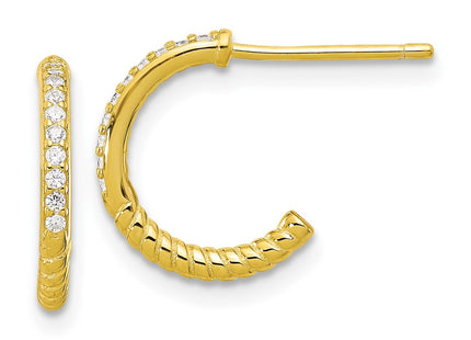 Sterling Silver Earrings Style QE17172GP - Classique Jewelry Inc.