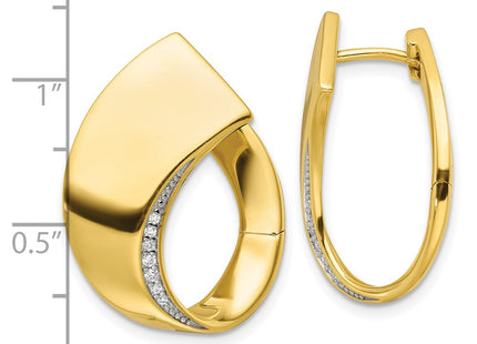 Sterling Silver Earrings Style QE17173GP - Classique Jewelry Inc.