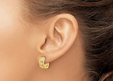 Sterling Silver Earrings Style QE17200GP - Classique Jewelry Inc.