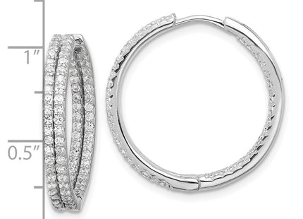 Sterling Silver Earrings Style QE17201 - Classique Jewelry Inc.