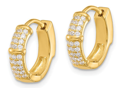 Sterling Silver Earrings Style QE17203GP - Classique Jewelry Inc.