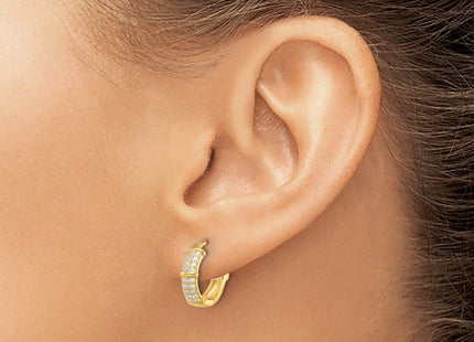 Sterling Silver Earrings Style QE17203GP - Classique Jewelry Inc.