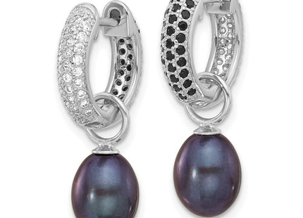 Sterling silver cubic zirconia earrings, further view