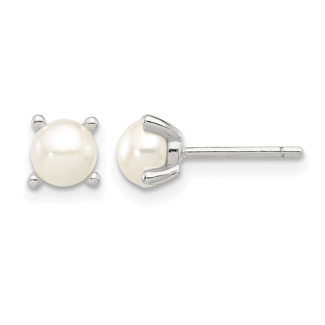 Sterling silver pearl earrings