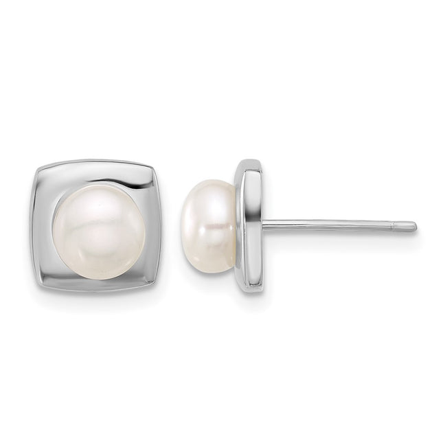 Sterling silver pearl earrings