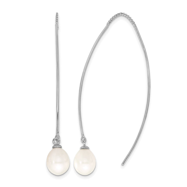 Sterling silver pearl teardrop earrings