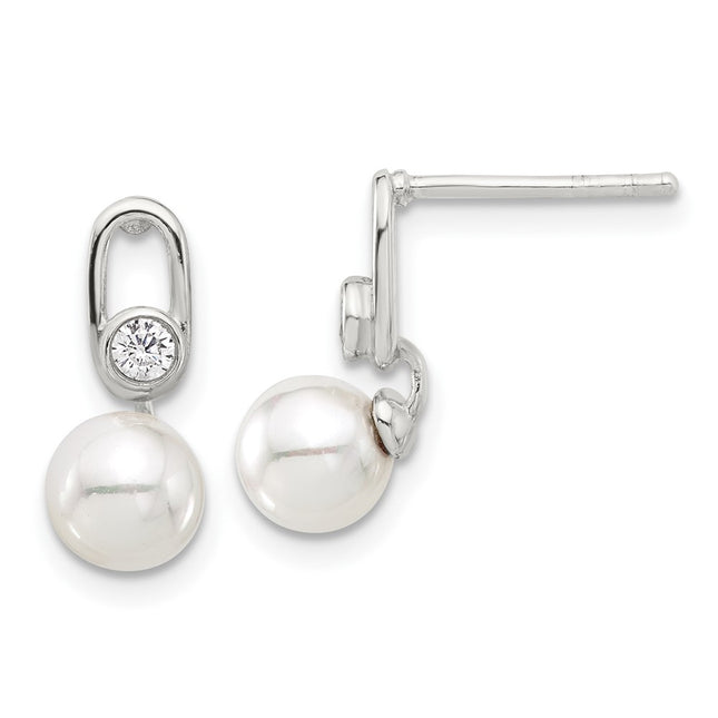 Sterling Silver Earrings Style QE17273 - Classique Jewelry Inc.