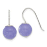Sterling Silver Polished Periwinkle Jade Dangle Earrings
