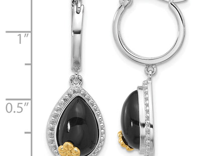 Silver/14k Two-Tone Earrings Style QE17403 - Classique Jewelry Inc.