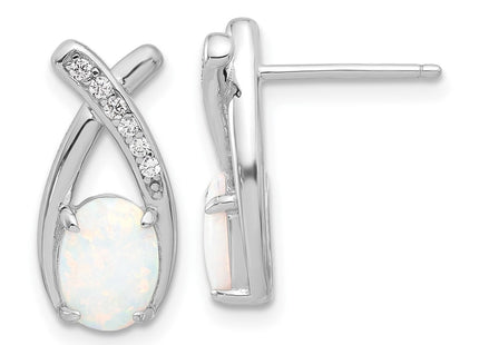 Sterling Silver Earrings Style QE17441 - Classique Jewelry Inc.