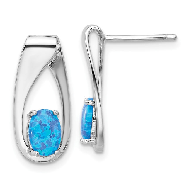 Sterling Silver Earrings Style QE17446 - Classique Jewelry Inc.