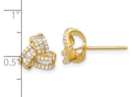 SS/Gold Plated Earrings Style QE17477GP - Classique Jewelry Inc.
