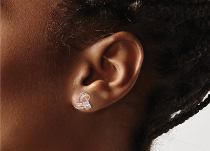 SS/Rose Plated Earrings Style QE17477RP - Classique Jewelry Inc.