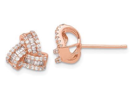 SS/Rose Plated Earrings Style QE17477RP - Classique Jewelry Inc.
