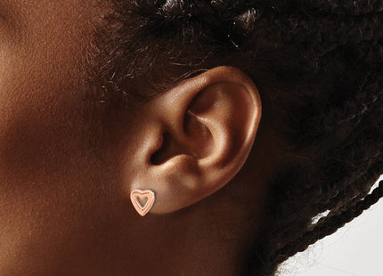 SS/Rose Plated Earrings Style QE17486RP - Classique Jewelry Inc.