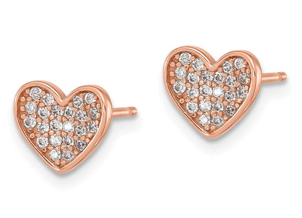 Sterling Silver Earrings Style QE17510RP - Classique Jewelry Inc.