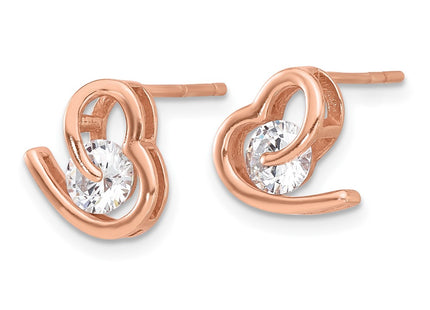 Sterling Silver Earrings Style QE17513RP - Classique Jewelry Inc.