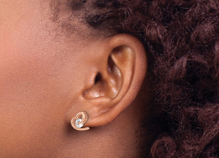 Sterling Silver Earrings Style QE17513RP - Classique Jewelry Inc.