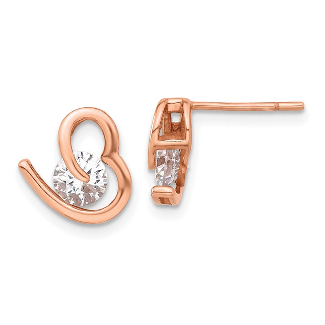 Sterling Silver Earrings Style QE17513RP - Classique Jewelry Inc.