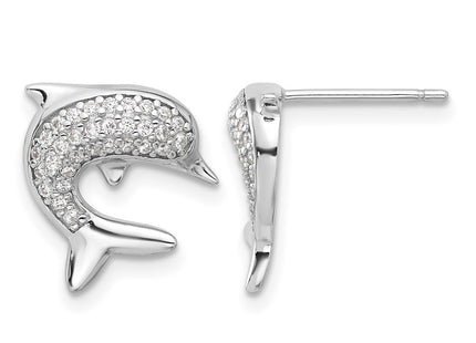 Sterling silver cubic zirconia earrings