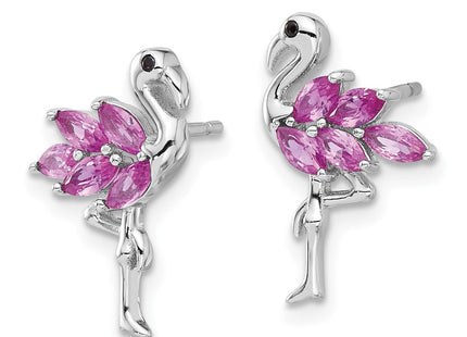 Sterling silver crystal earrings, alternate view