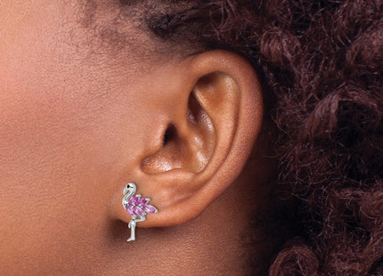 Sterling silver crystal earrings, another view
