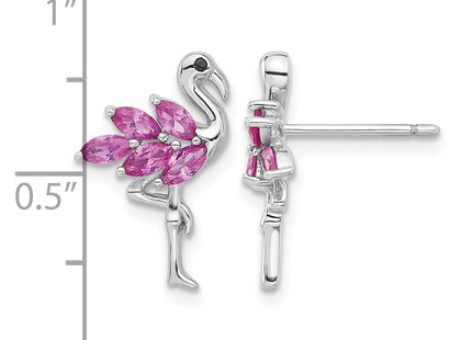 Sterling silver crystal earrings, further view