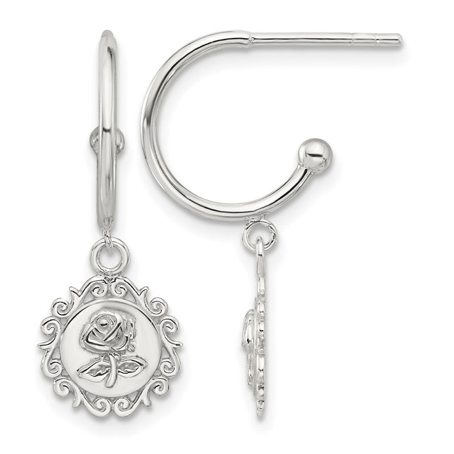 Sterling silver hoop earrings