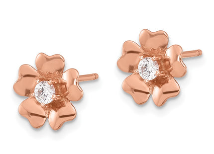 Sterling Silver Earrings Style QE17633RP - Classique Jewelry Inc.