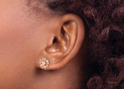 Sterling Silver Earrings Style QE17633RP - Classique Jewelry Inc.