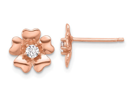 Sterling Silver Earrings Style QE17633RP - Classique Jewelry Inc.