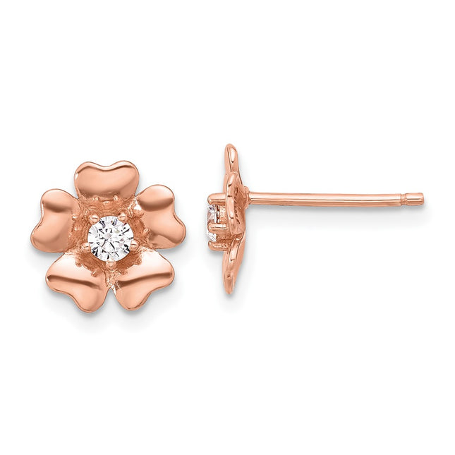 Sterling Silver Earrings Style QE17633RP - Classique Jewelry Inc.