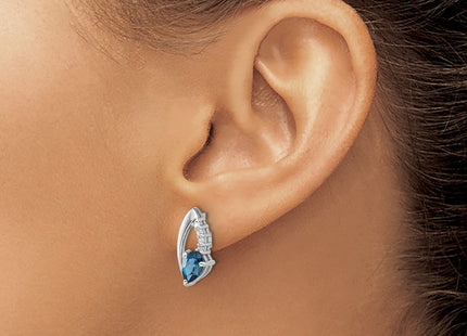 Sterling Silver Earrings Style QE17755BT - Classique Jewelry Inc.