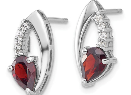 Sterling silver cubic zirconia earrings, alternate view