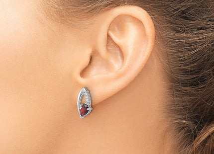 Sterling silver cubic zirconia earrings, another view