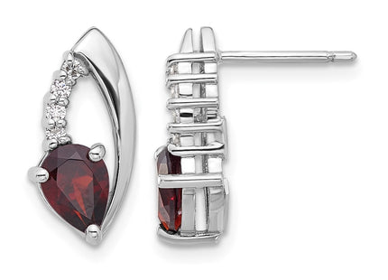 Sterling silver cubic zirconia earrings