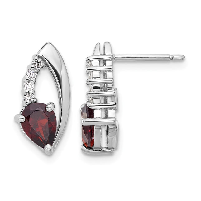 Sterling silver cubic zirconia earrings