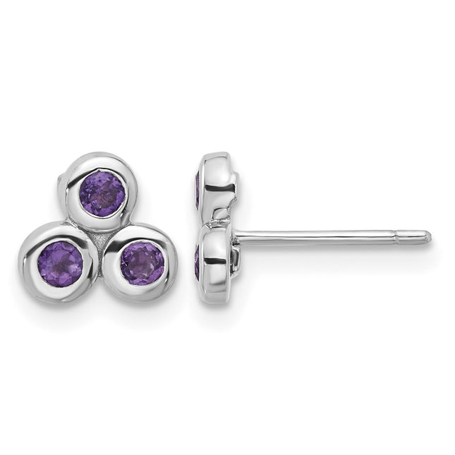 Sterling silver amethyst earrings