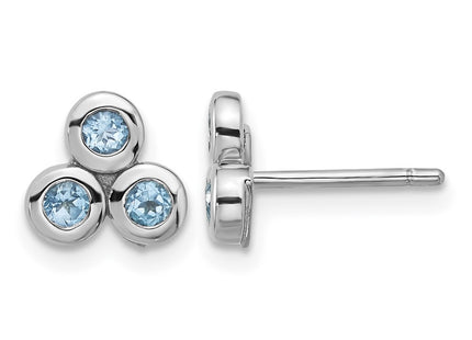 Sterling silver blue topaz earrings