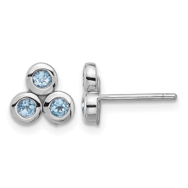 Sterling silver blue topaz earrings