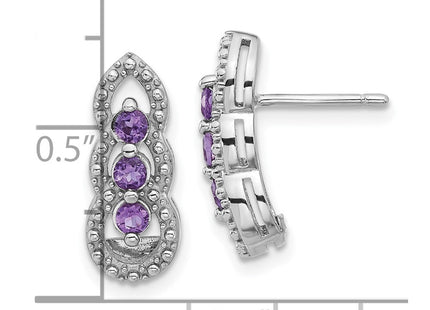Sterling Silver Earrings Style QE17759AM - Classique Jewelry Inc.