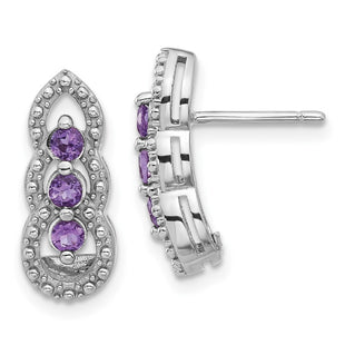 Sterling Silver Earrings Style QE17759AM - Classique Jewelry Inc.
