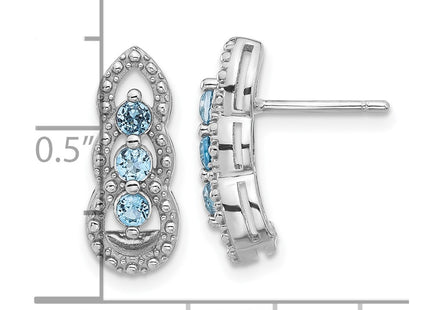 Sterling Silver Earrings Style QE17759BT - Classique Jewelry Inc.