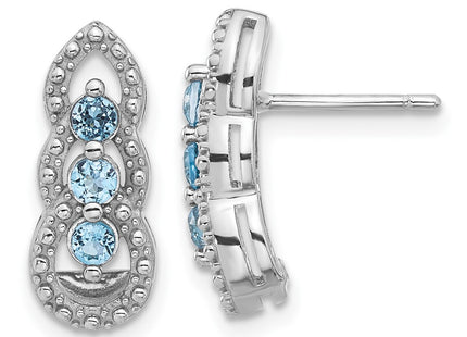 Sterling Silver Earrings Style QE17759BT - Classique Jewelry Inc.
