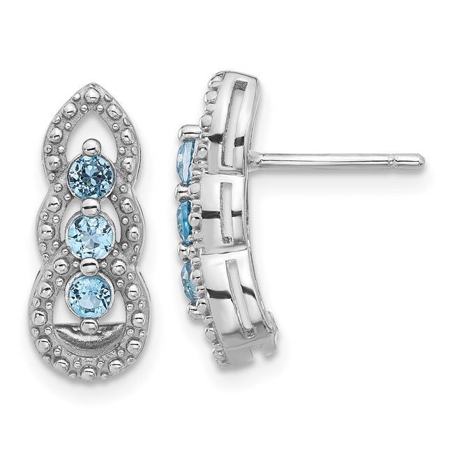 Sterling Silver Earrings Style QE17759BT - Classique Jewelry Inc.