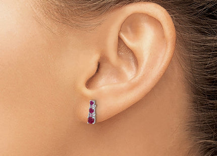 Sterling Silver Earrings Style QE17762R - Classique Jewelry Inc.